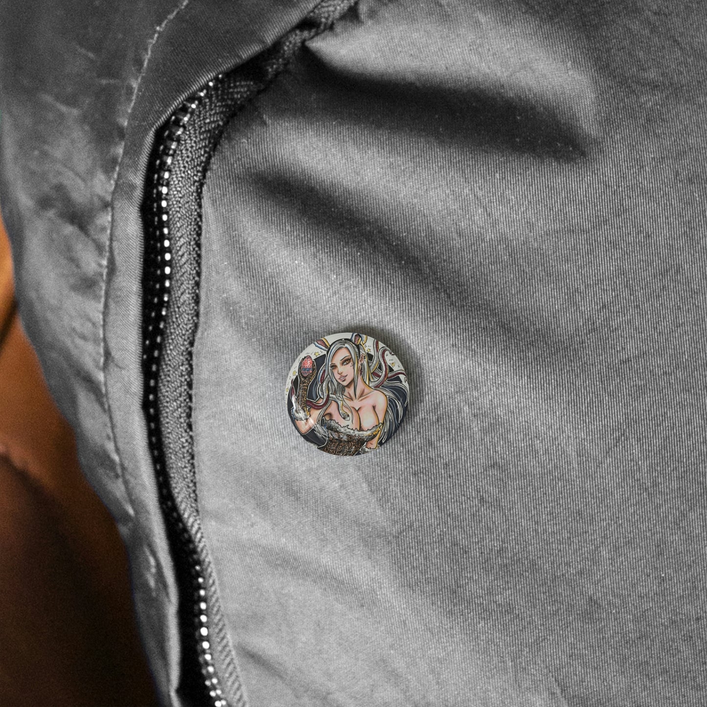 Medusa Easter Bunny - Round Pins