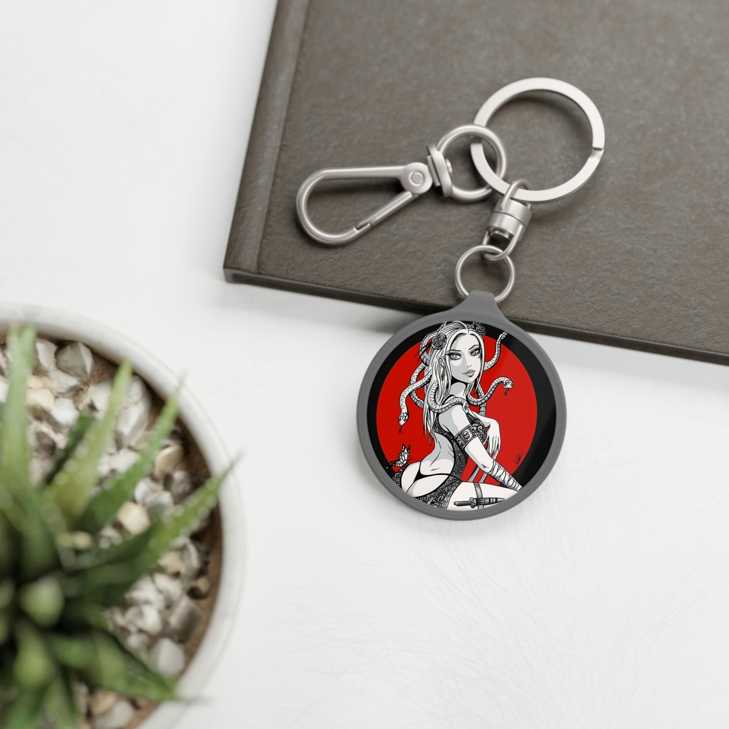 Medusa Red Circle - Keyring
