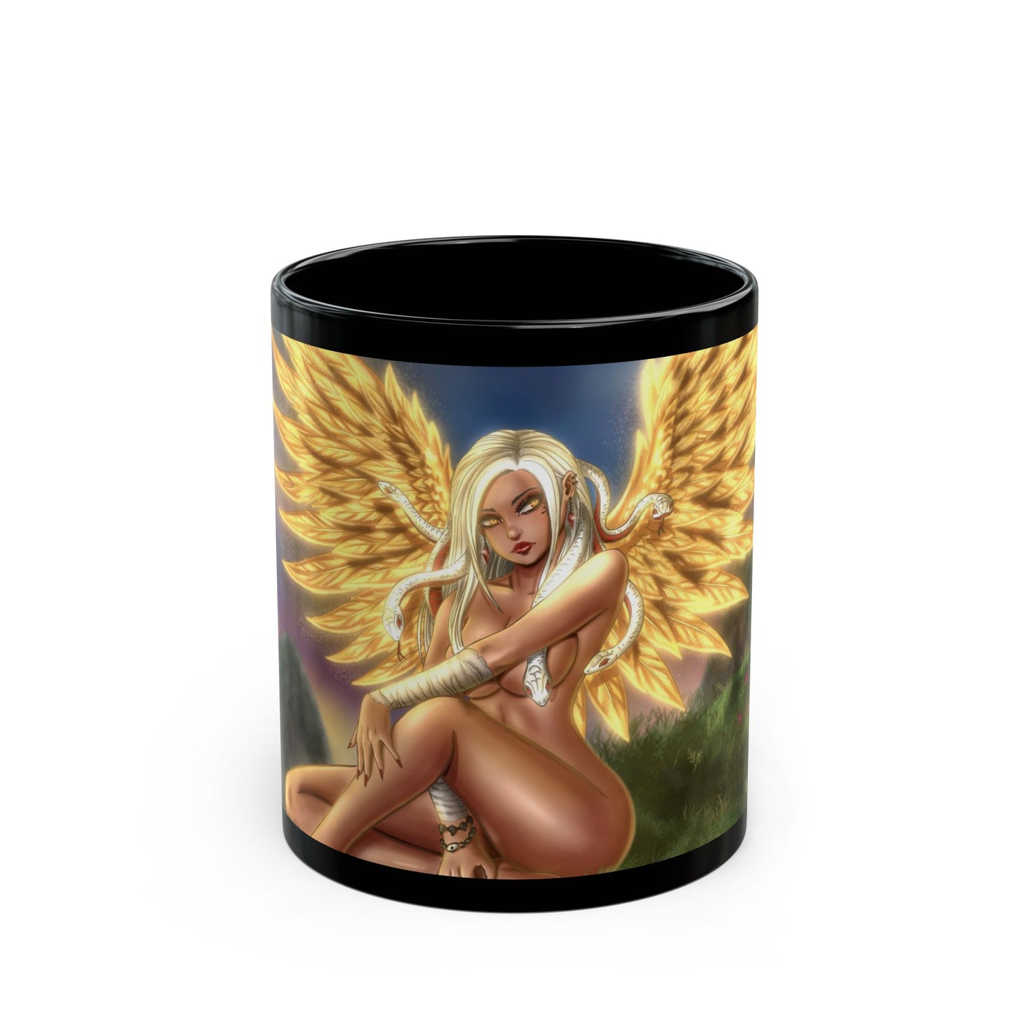 Medusa - Golden Wings - Black Mug