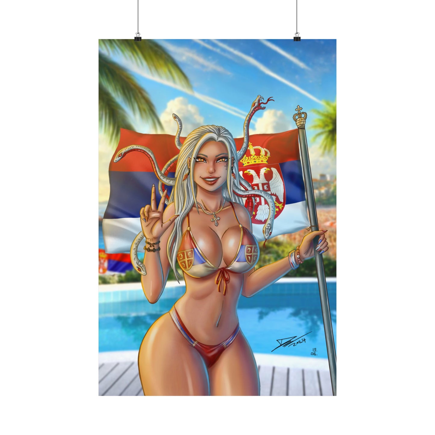 Medusa Serbia Fan (60x90cm)