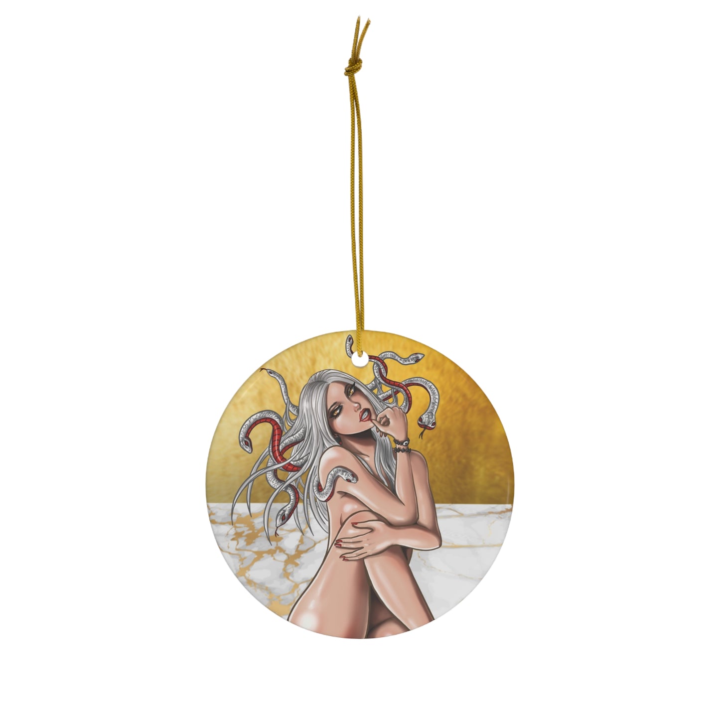 Medusa Gold - Ceramic Ornament, 1-Pack