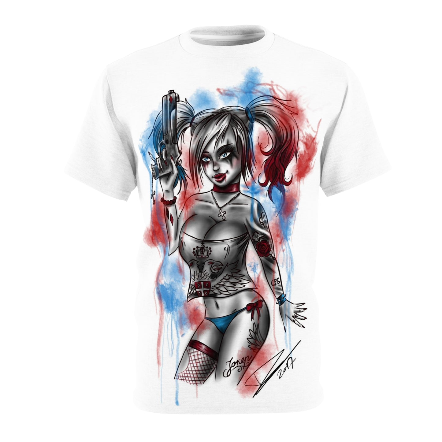 Serbian Girl - Unisex Cut & Sew T-Shirt