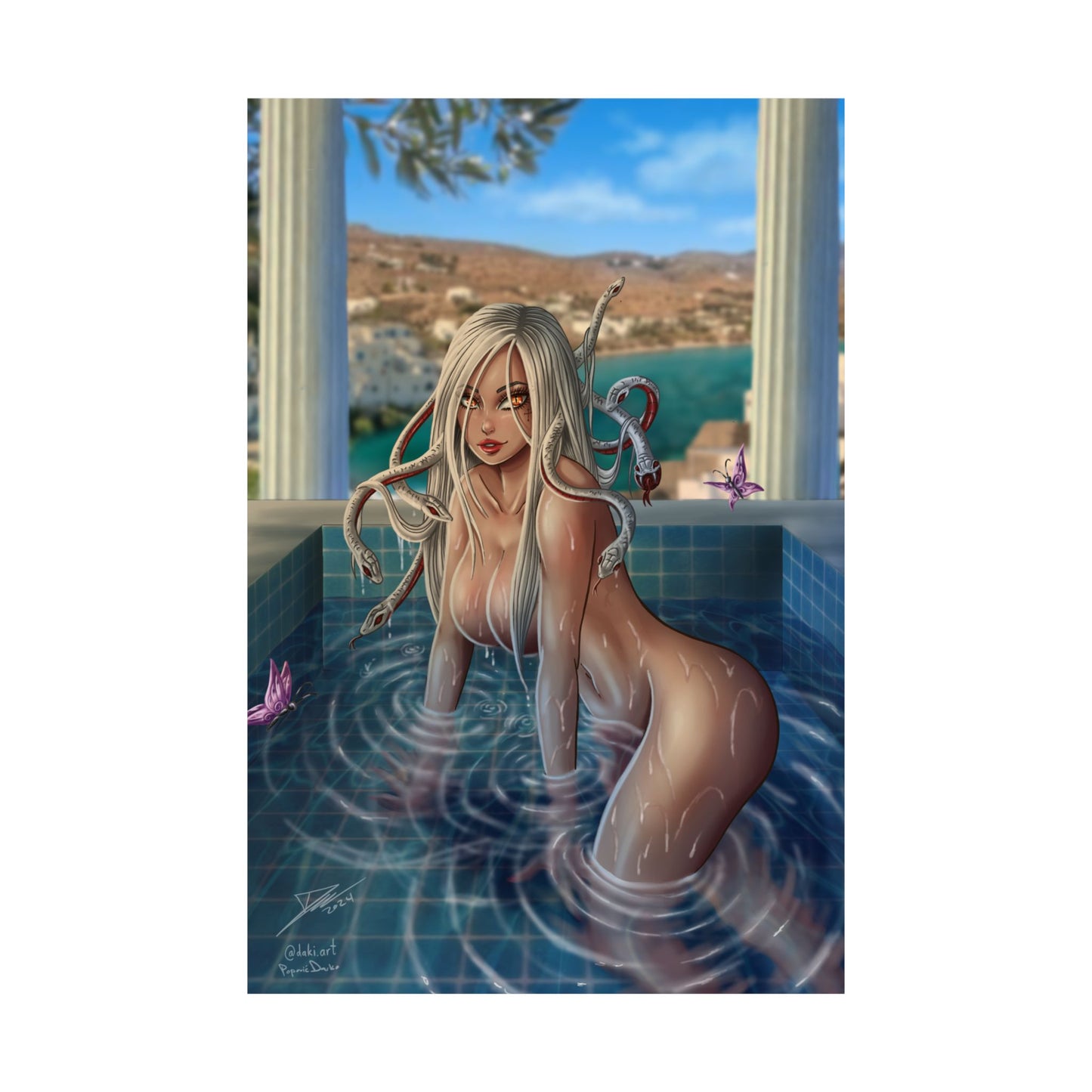 Medusa - Tinos Pool (60 x 90cm)
