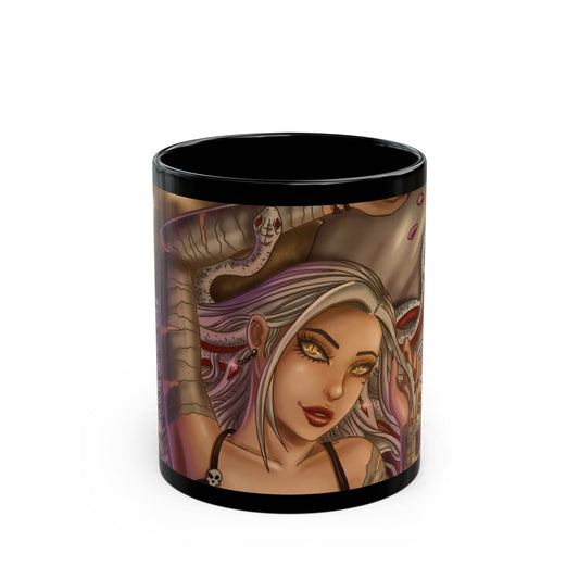 Medusa laying - Black Mug