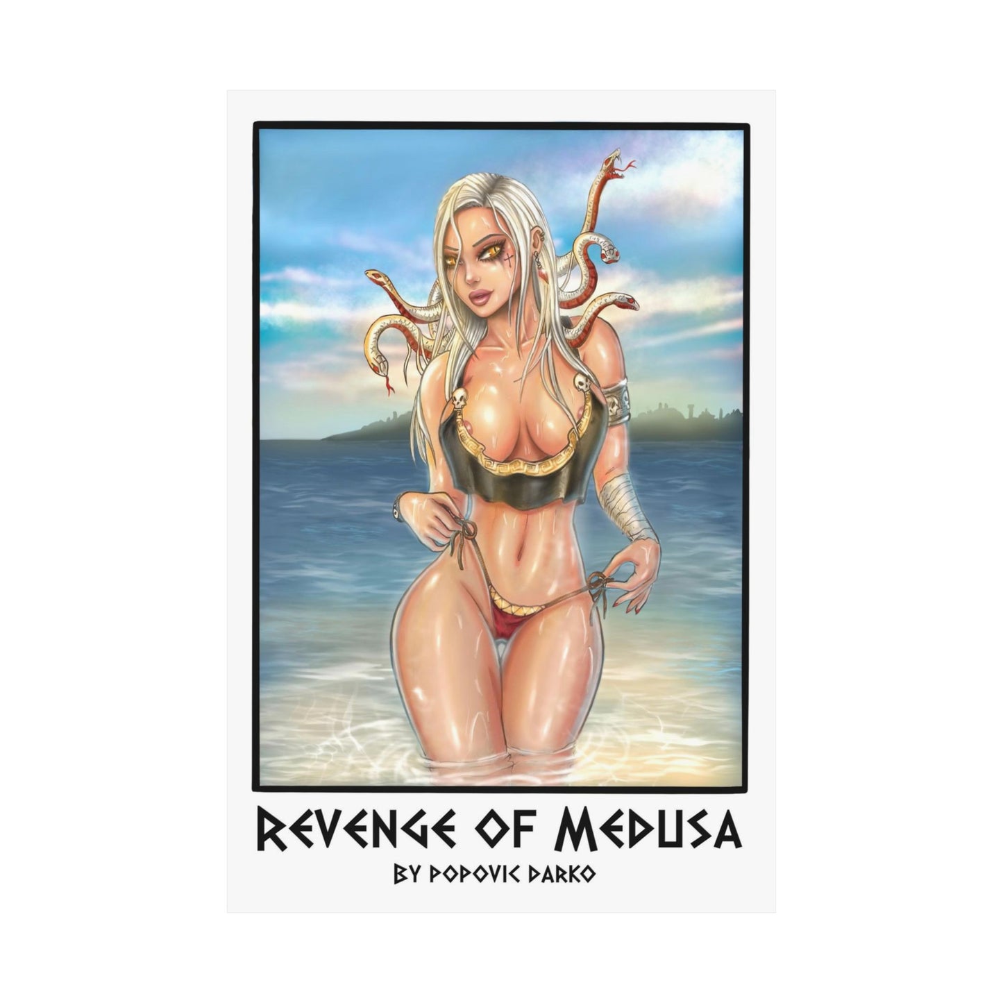 Medusa greek sea - Museum Quality Poster