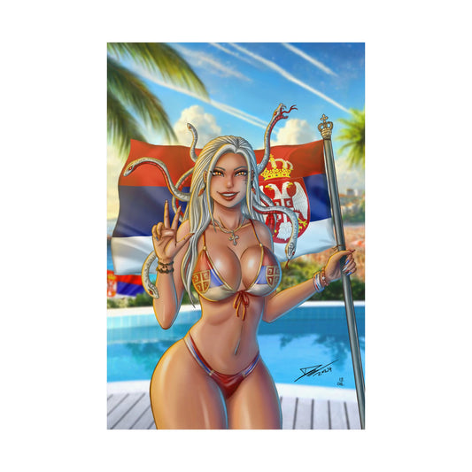 Medusa Serbia Fan (60x90cm)