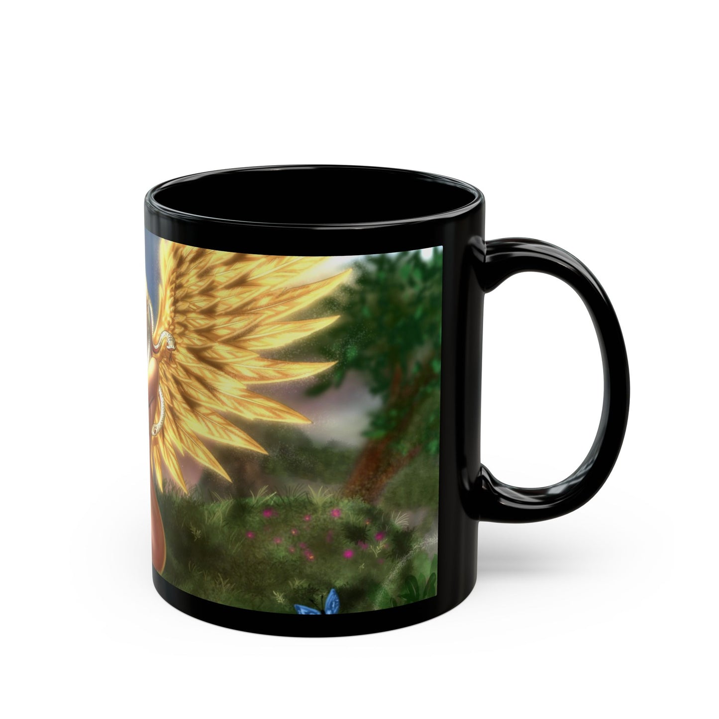 Medusa - Golden Wings - Black Mug