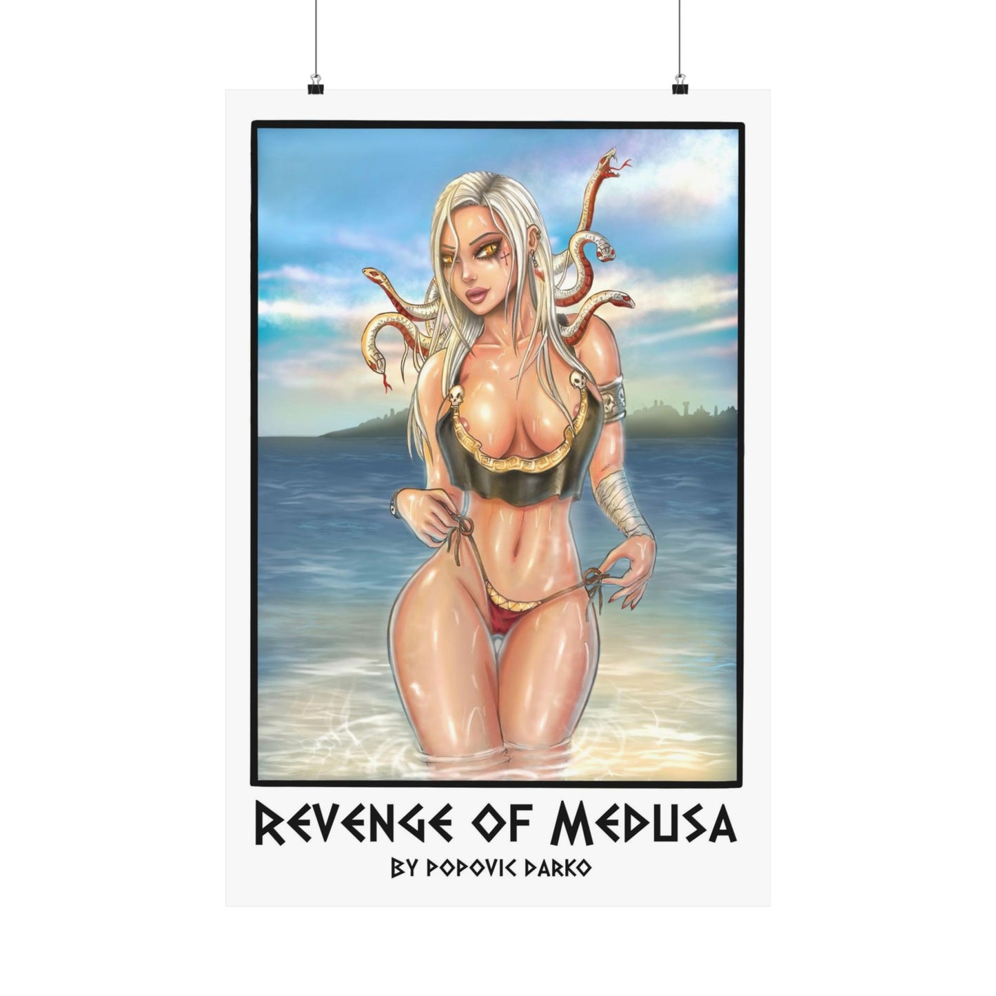 Medusa greek sea - Museum Quality Poster