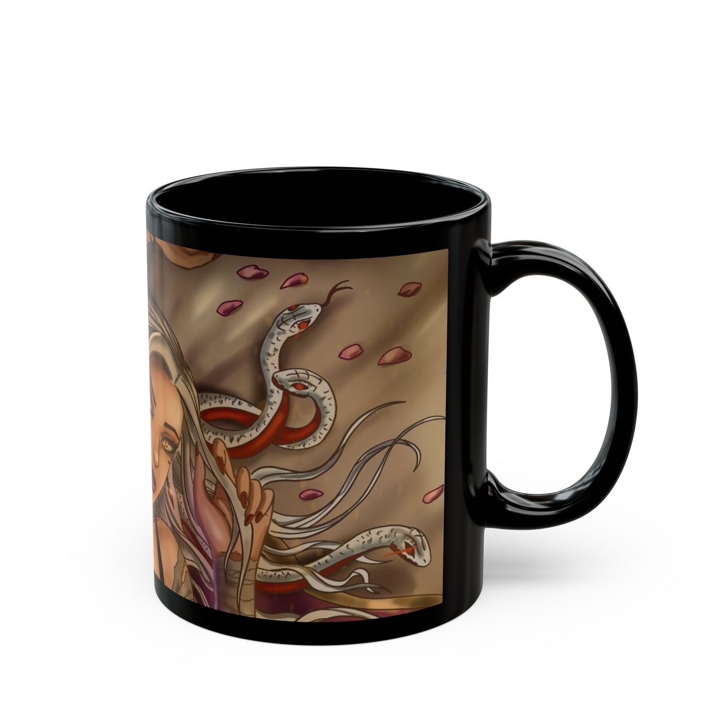Medusa laying - Black Mug