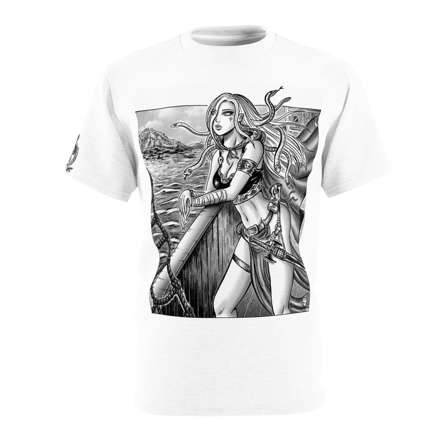 Medusa Manga Panel - Unisex Cut & Sew T-Shirt