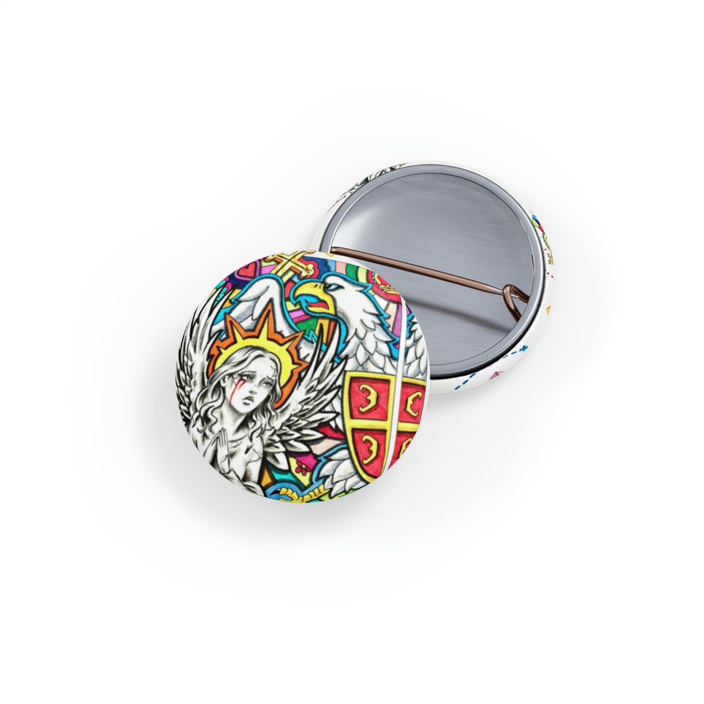 Serbian Angel - Round Pins