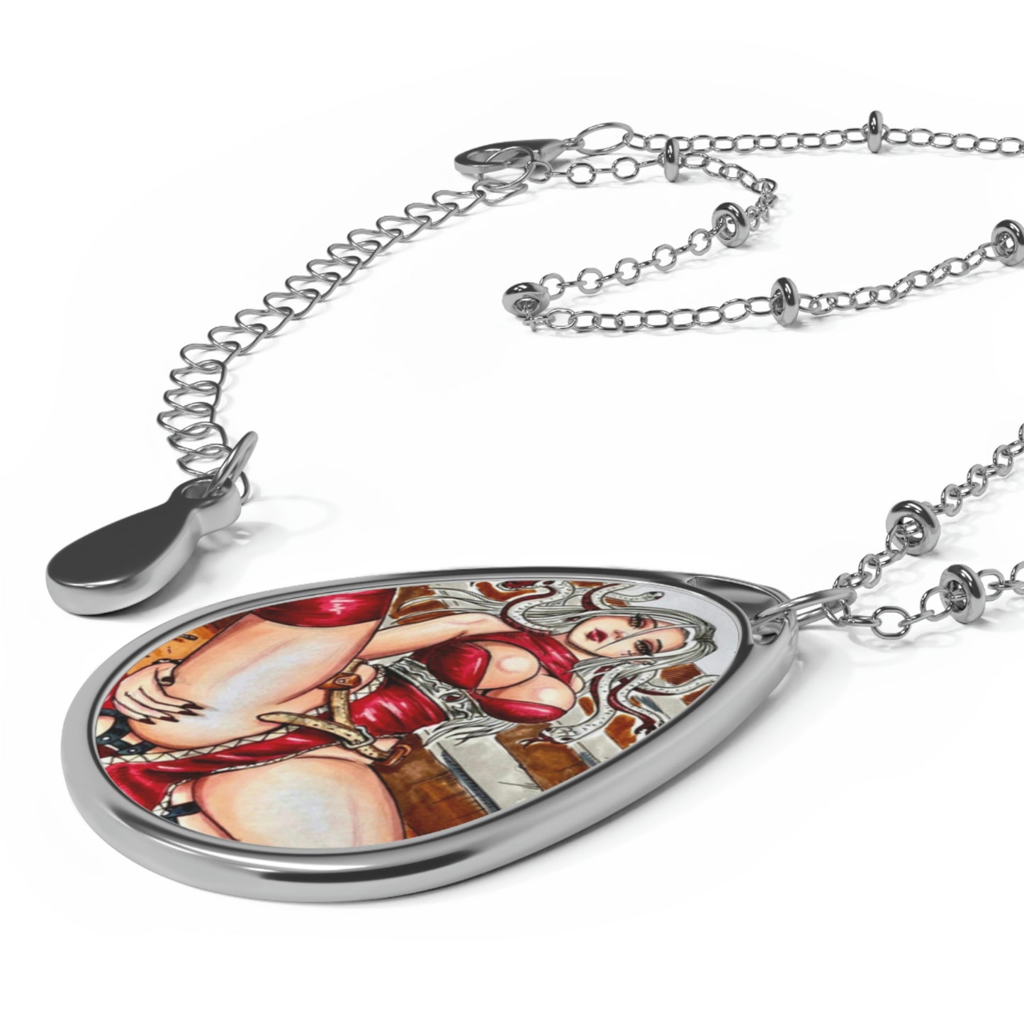 Medusa Red - Oval Necklace