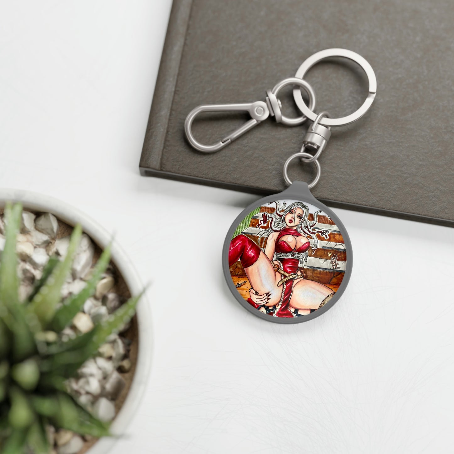 Medusa Red Dress - Keyring