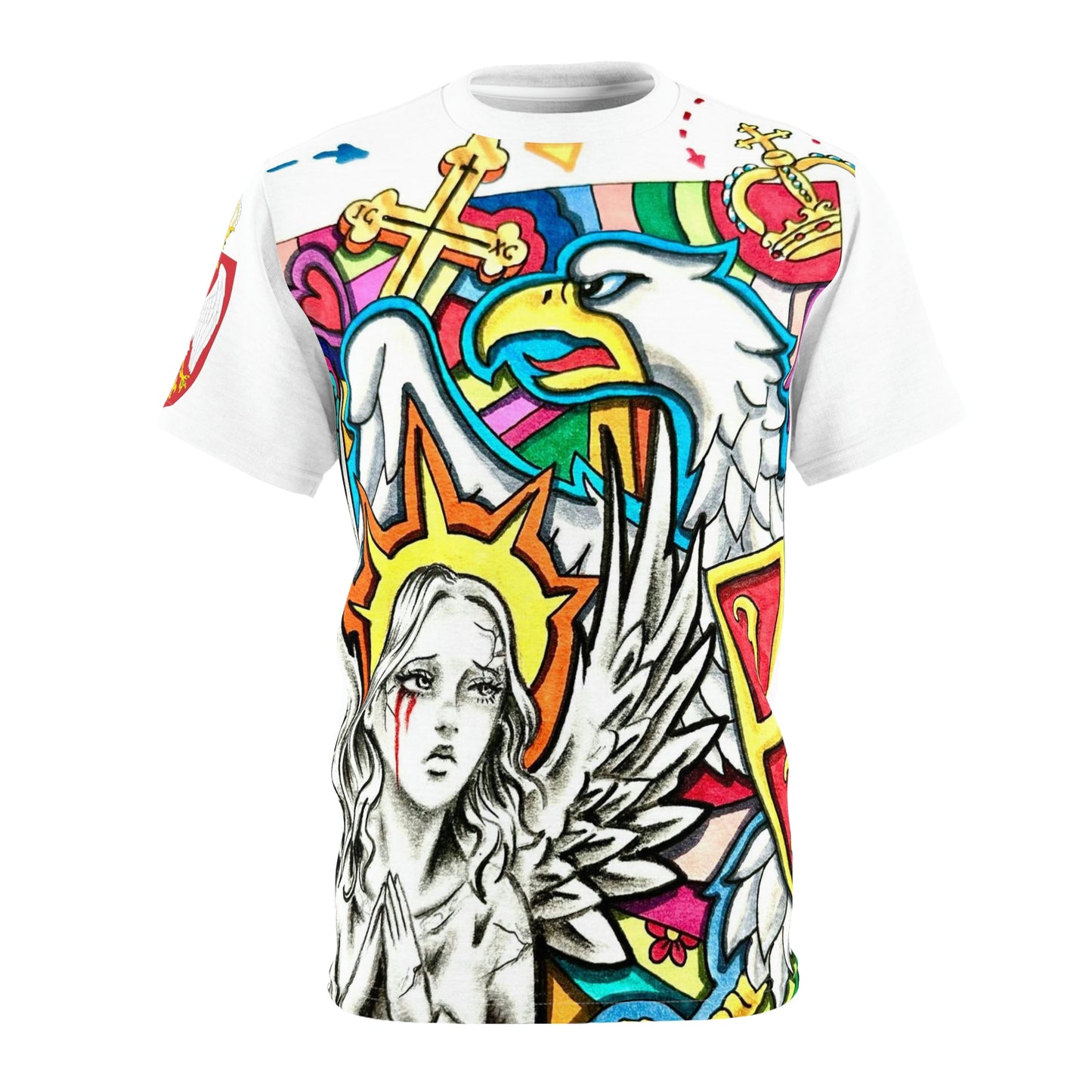 Serbian Angel - Unisex Cut & Sew T-Shirt