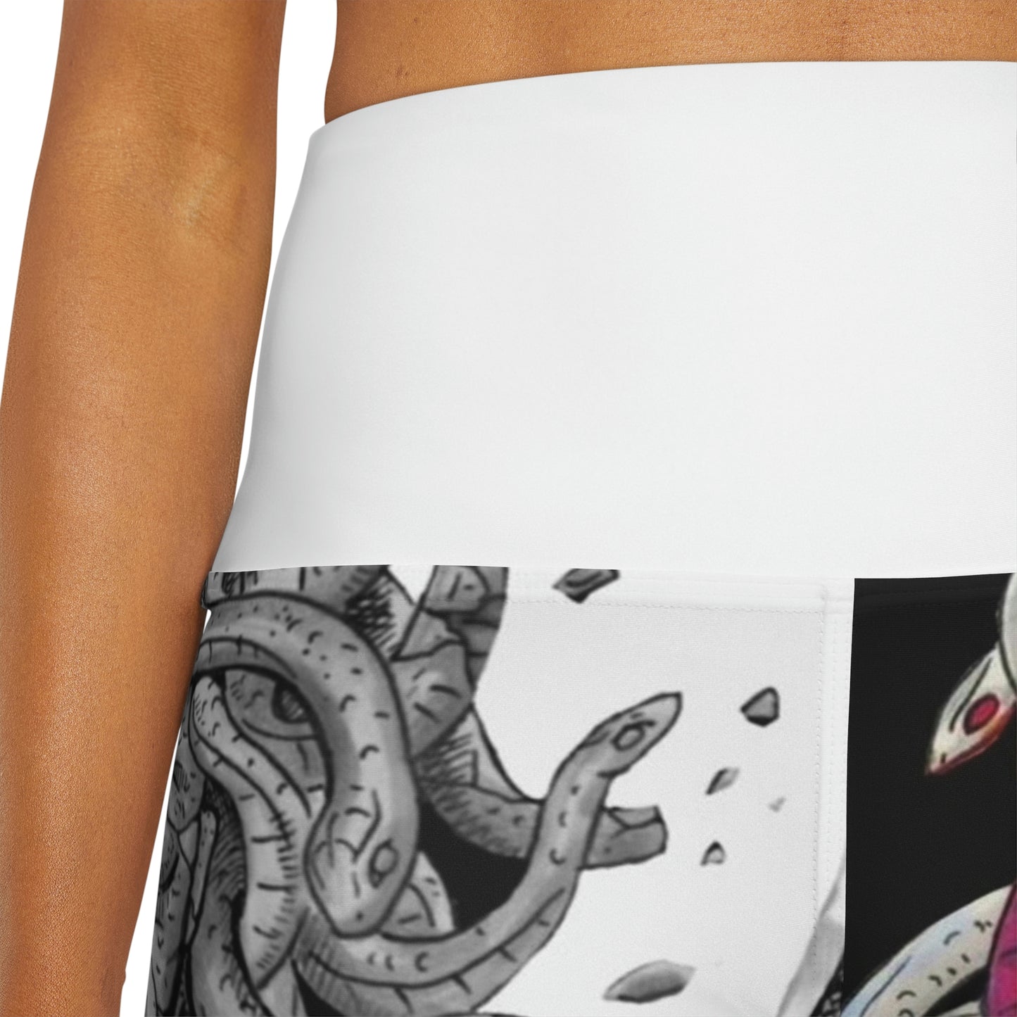 Medusa - High Waisted Yoga Shorts
