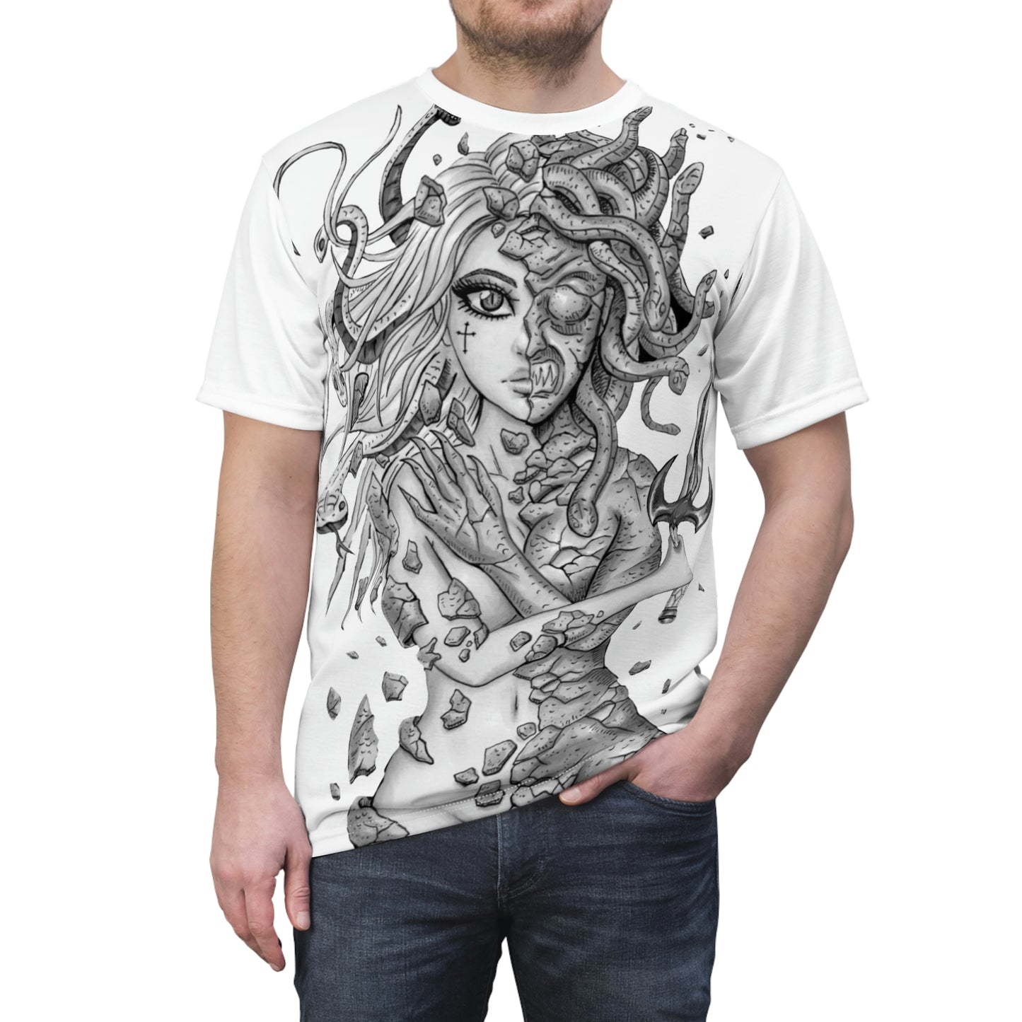 Medusa Cover - Unisex Cut & Sew T-Shirt