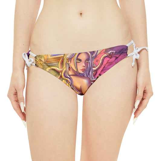 Medusa pink - Loop Tie Side Bikini Bottom