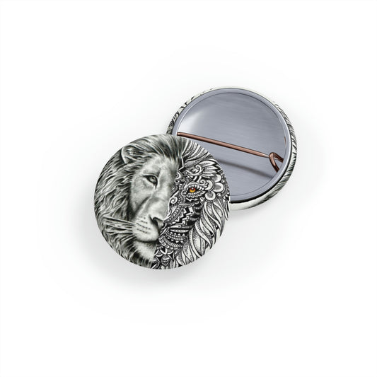 Lion Mandala - Round Pins