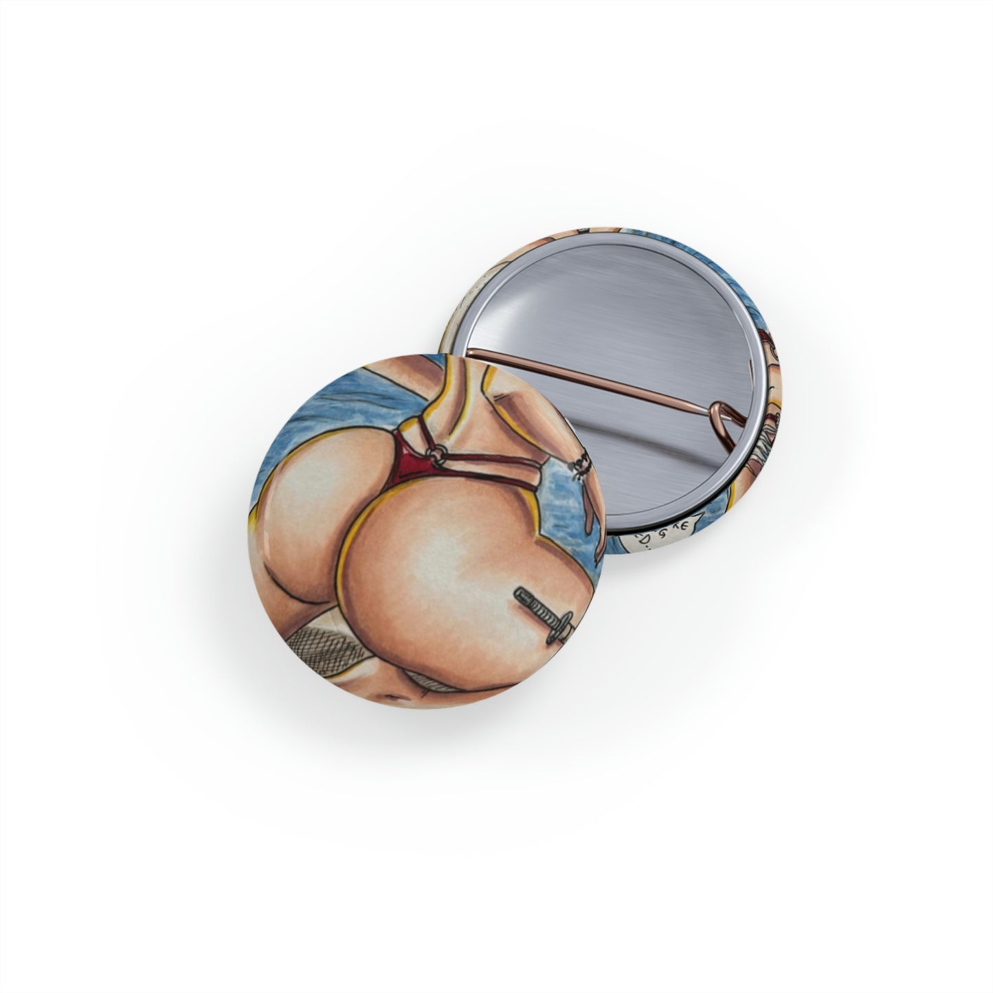 Medusa Beach Booty - Round Pins