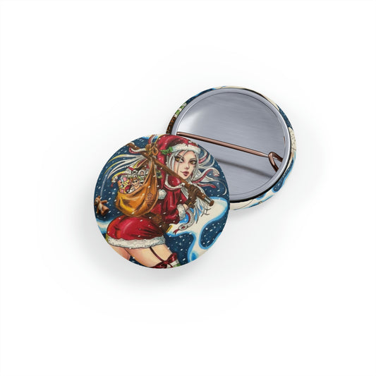 Medusa Santa - Round Pins