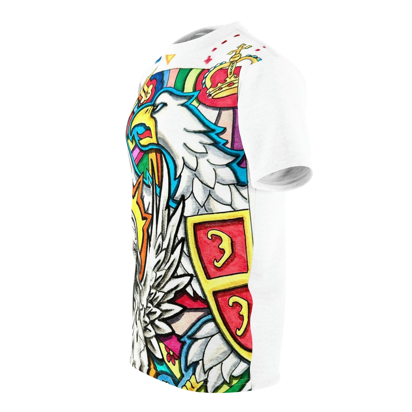 Serbian Angel - Unisex Cut & Sew T-Shirt