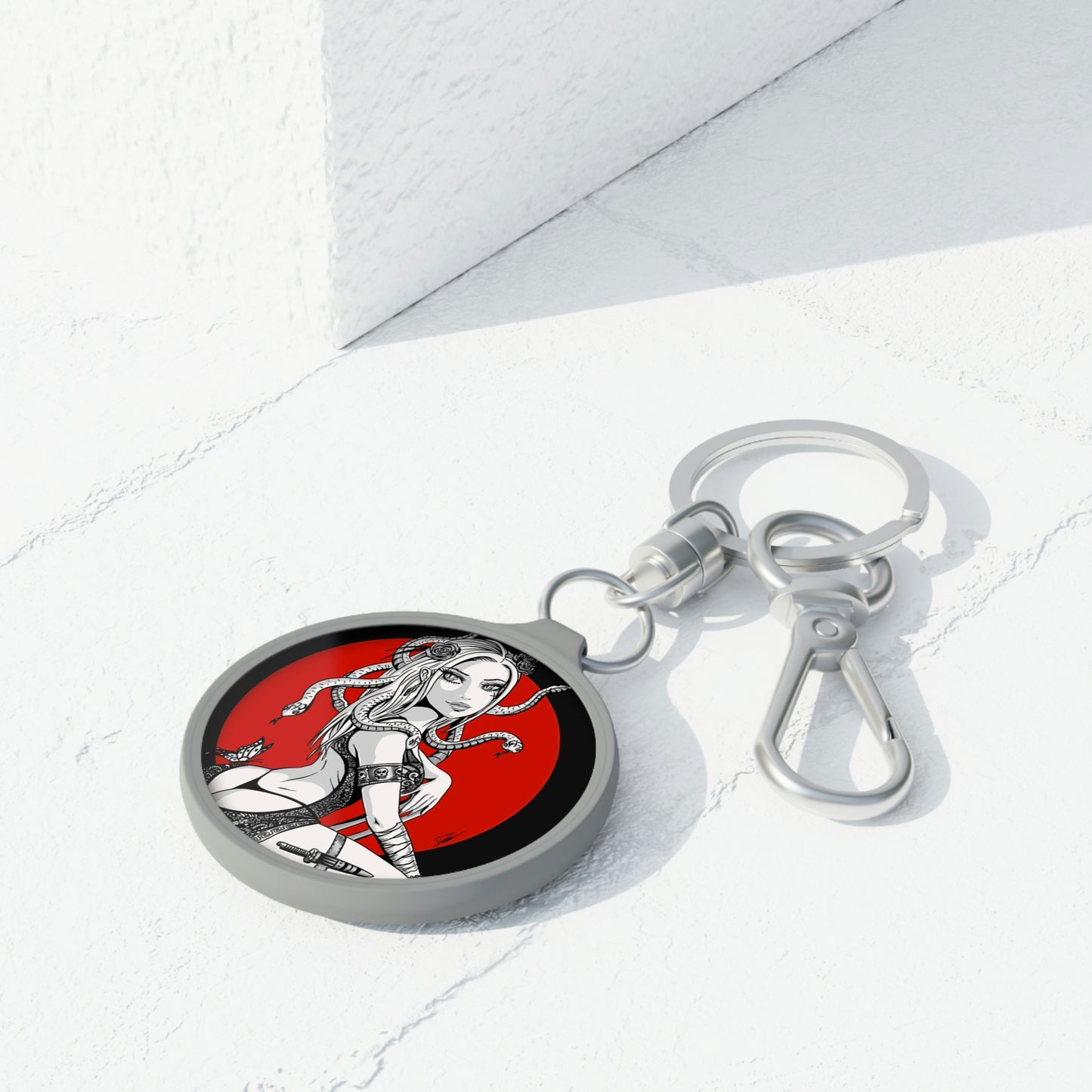 Medusa Red Circle - Keyring