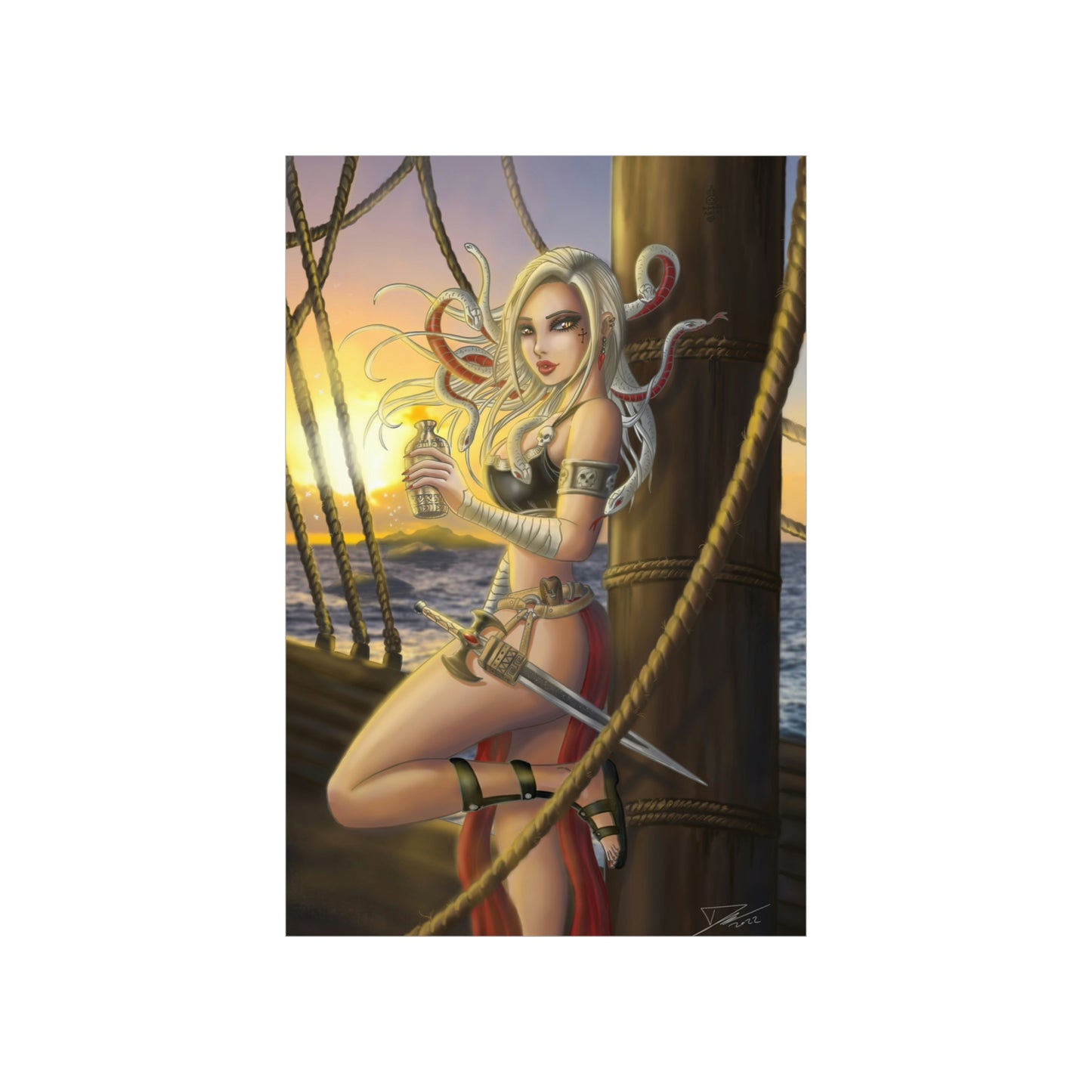 Medusa ship - Museum Quality Print
