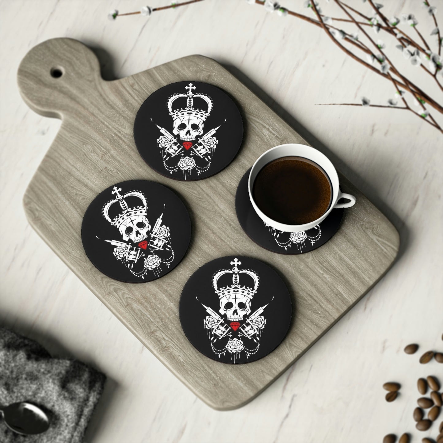 Darko Tattoo Logo - Coasters