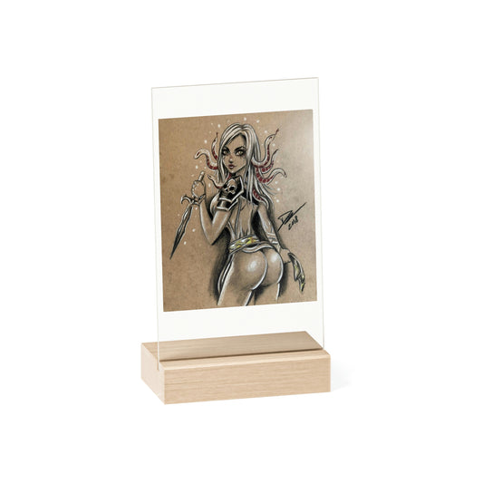 Medusa Prototype 2018 - Acrylic Sign with Wooden Stand