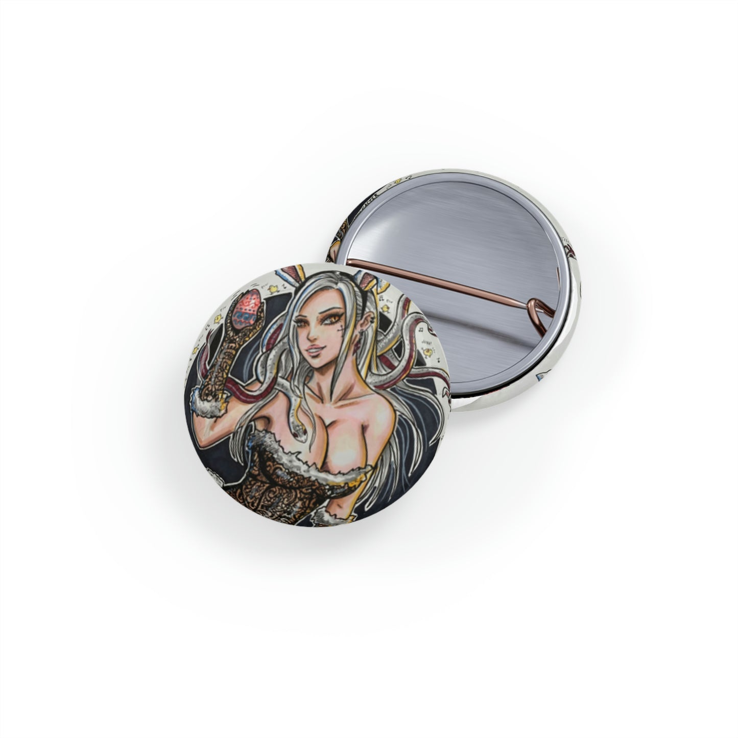 Medusa Easter Bunny - Round Pins