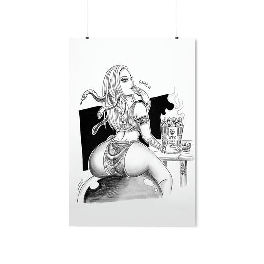 Medusa Crispy Chicken - Museum Quality Poster
