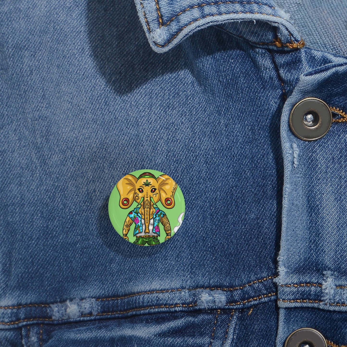 Tattoonimals / Ganjophant - Round Pins