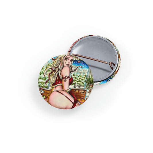 Medusa Christmas - Round Pins