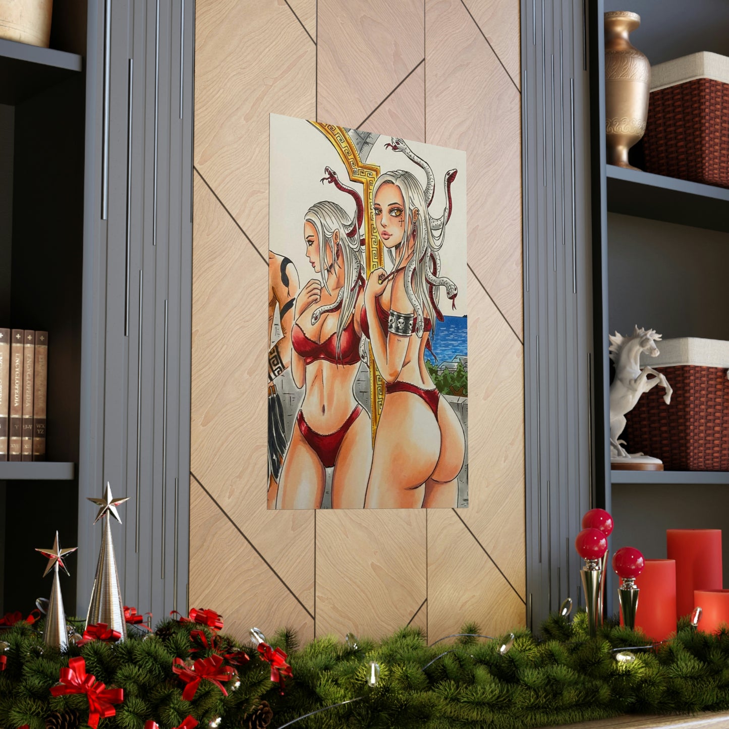 Medusa bikini mirror - Museum Quality Poster