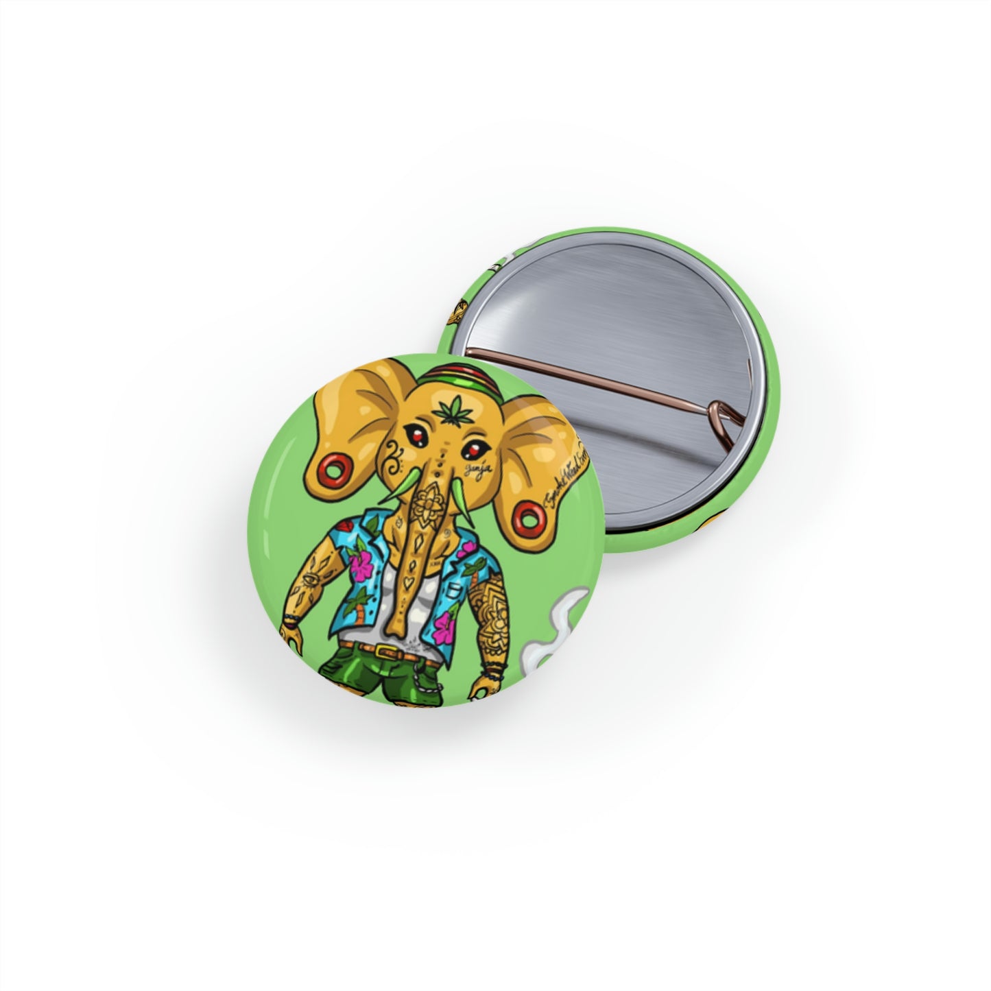 Tattoonimals / Ganjophant - Round Pins