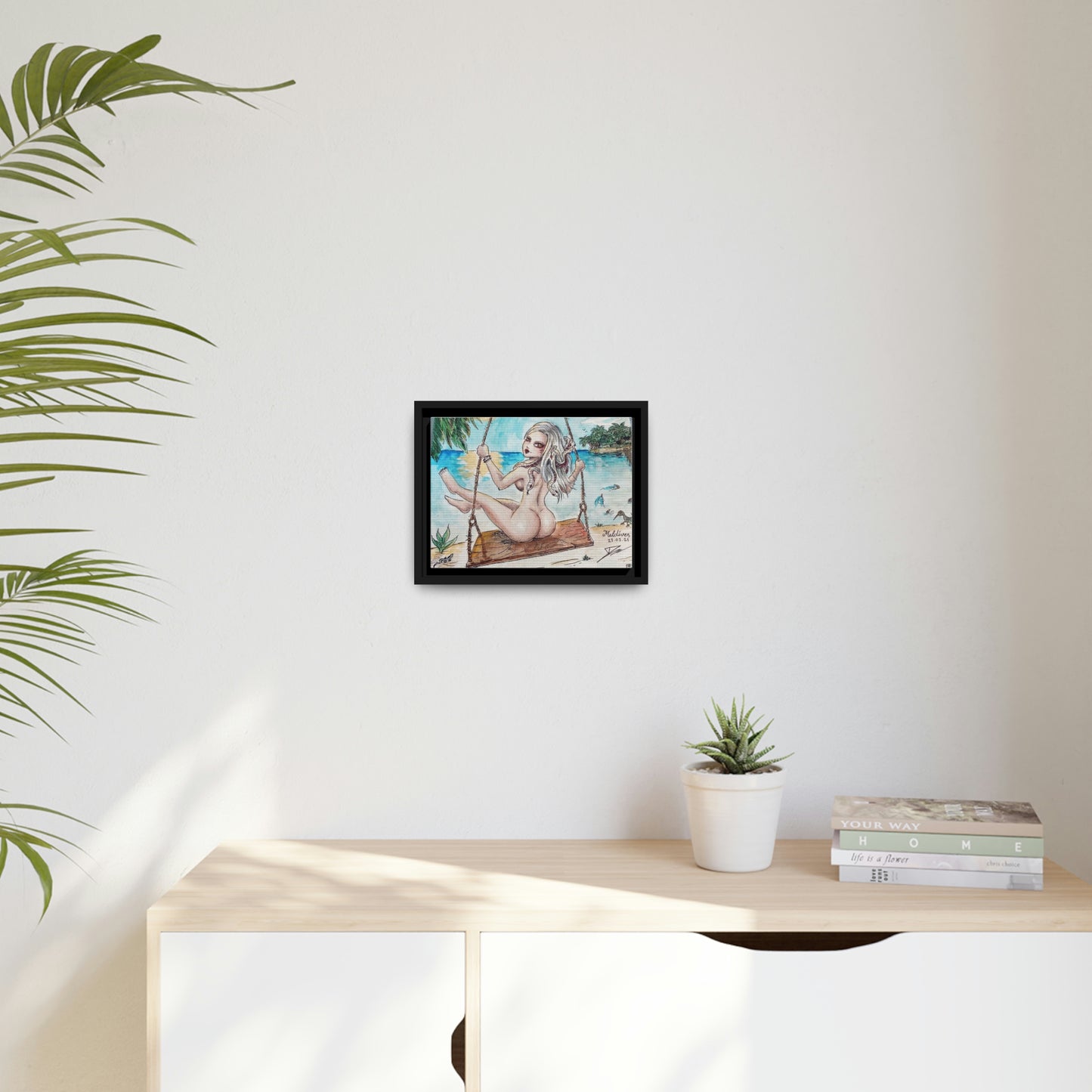Medusa Maldives - Canvas, Black Frame