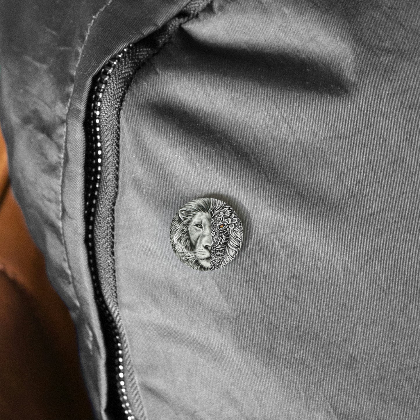 Lion Mandala - Round Pins