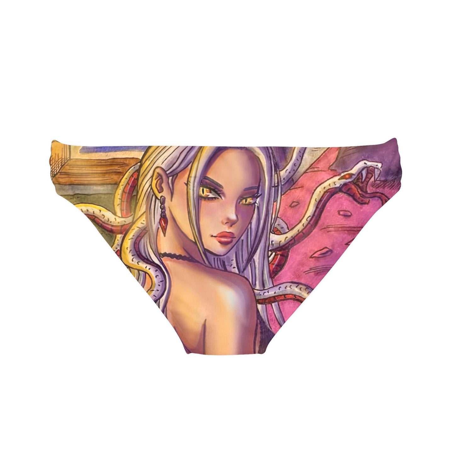 Medusa pink - Loop Tie Side Bikini Bottom