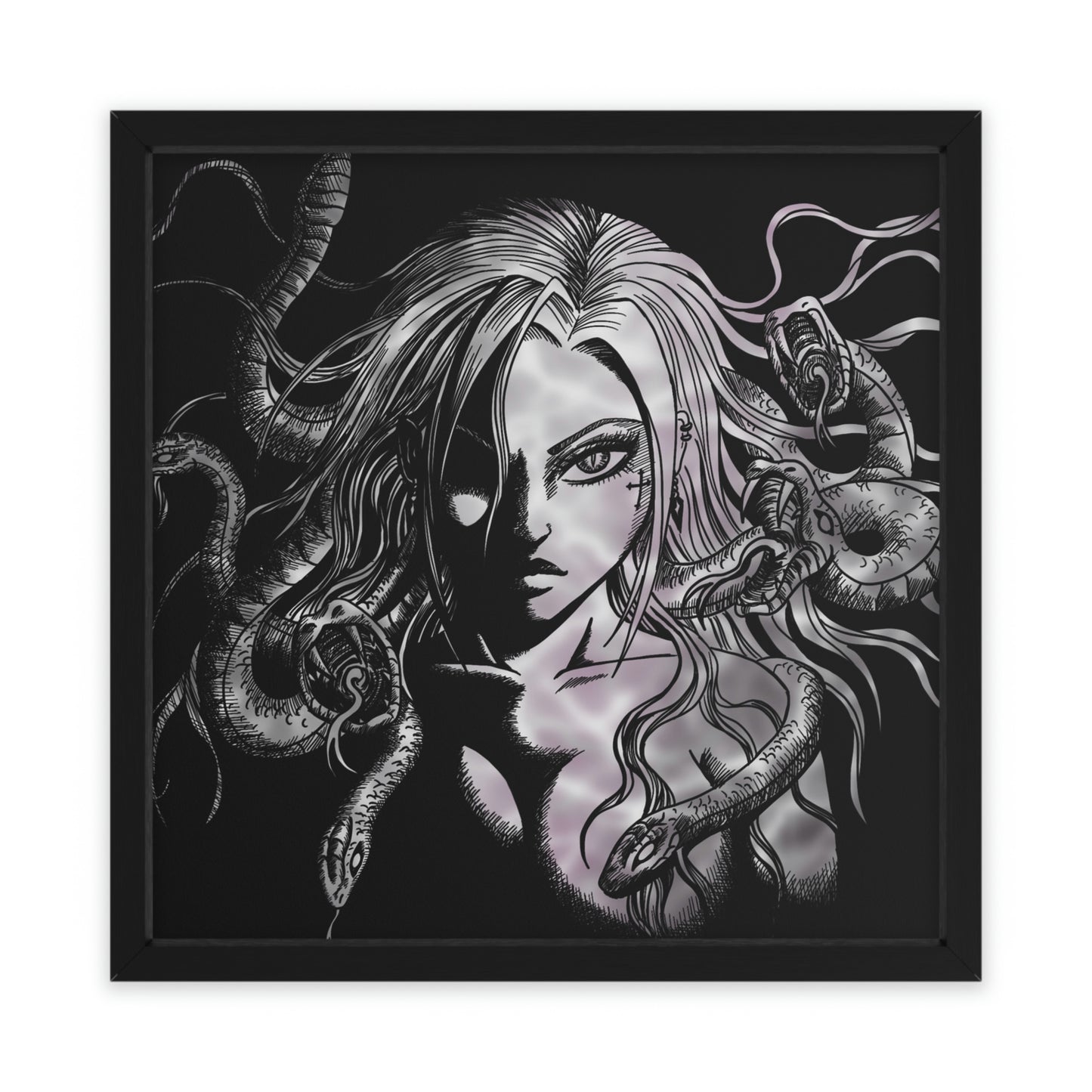 Medusa Dark - Framed Art Print