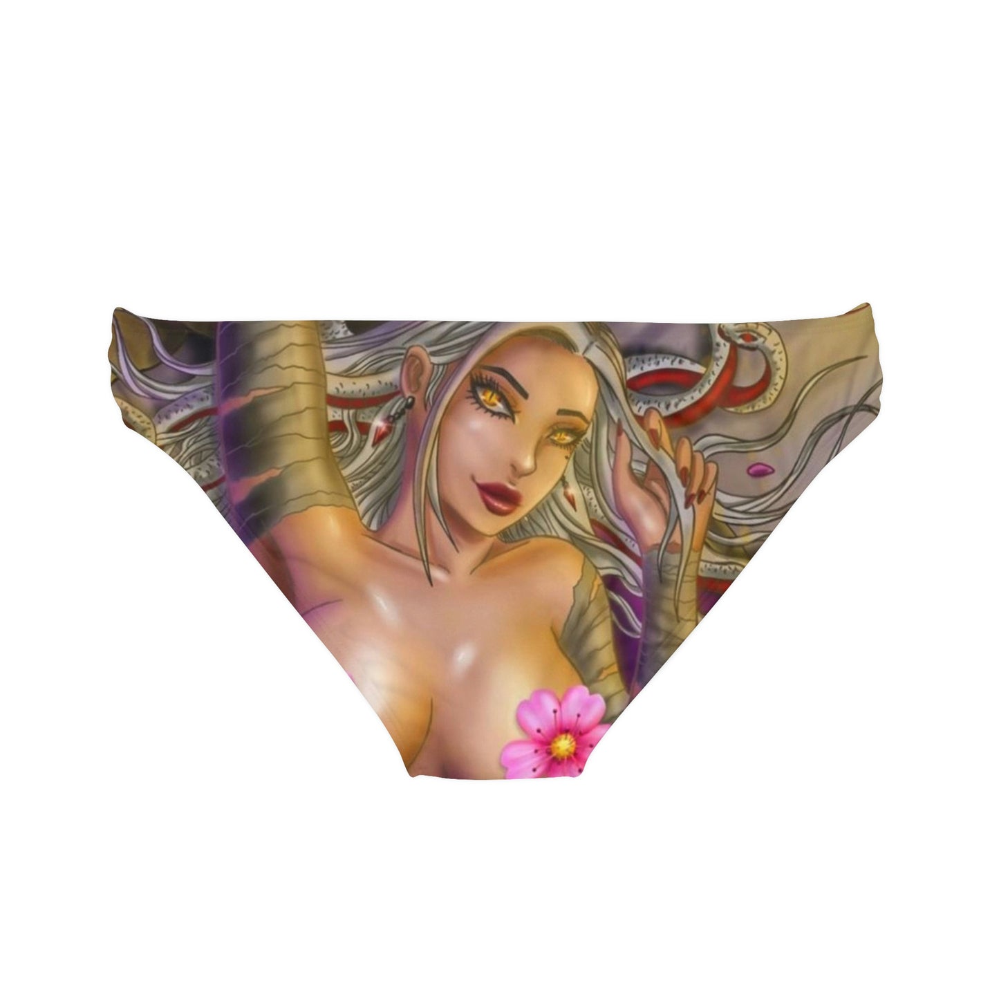 Medusa / Golden Apples / Nude - Loop Tie Side Bikini Bottom