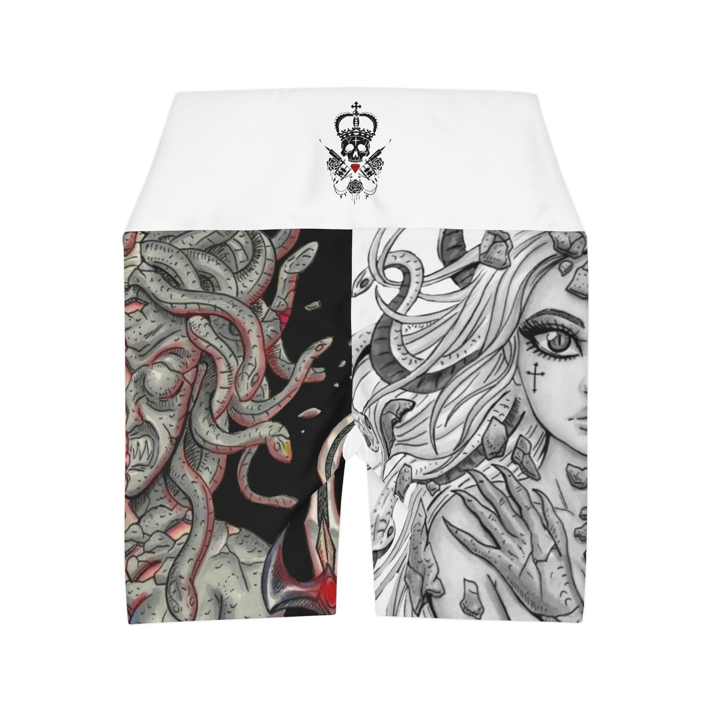 Medusa - High Waisted Yoga Shorts