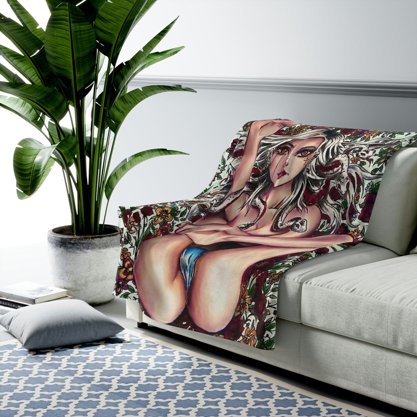 Medusa flowers - Plush Blanket