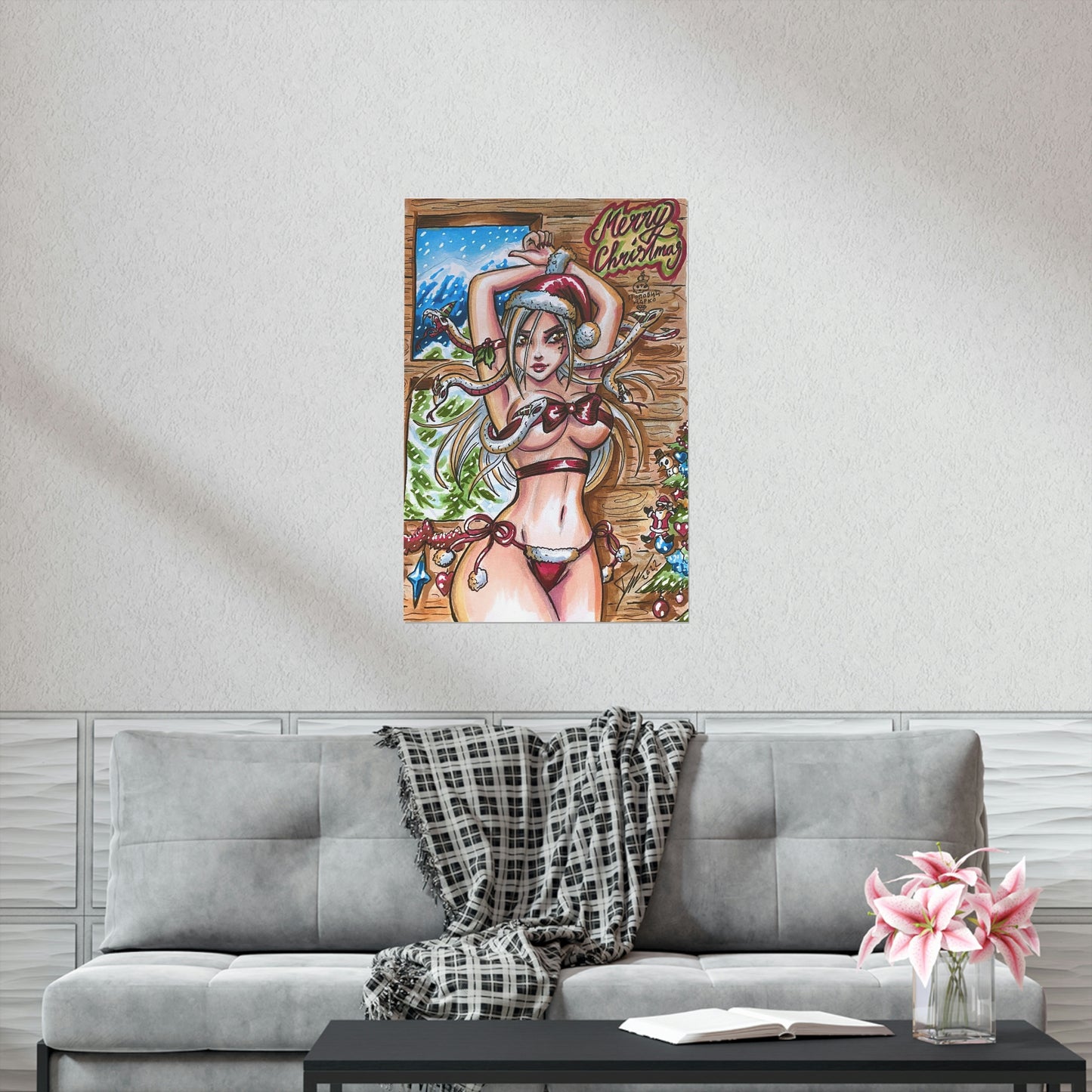 Medusa Merry Christmas - Museum Quality Poster