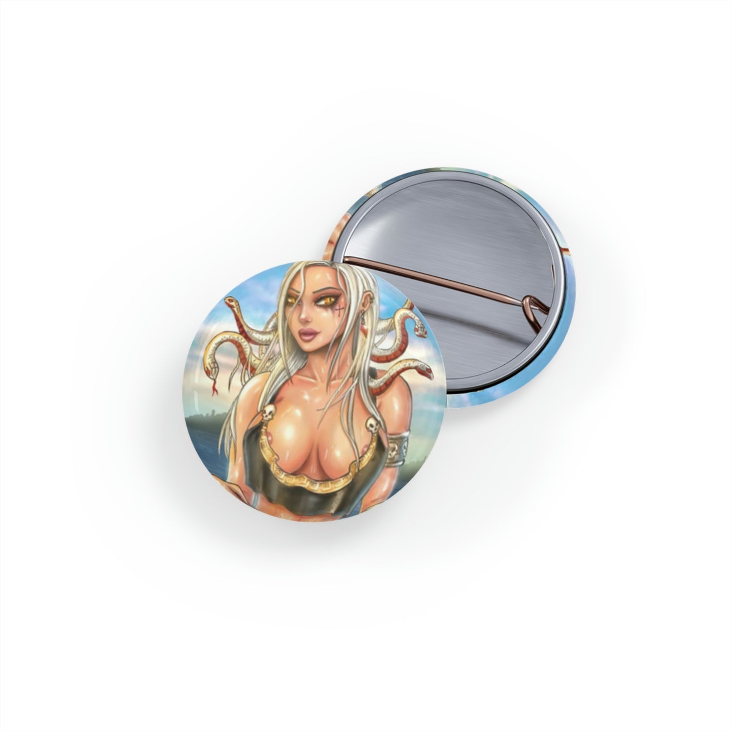 Medusa Greek Sea - Round Pins