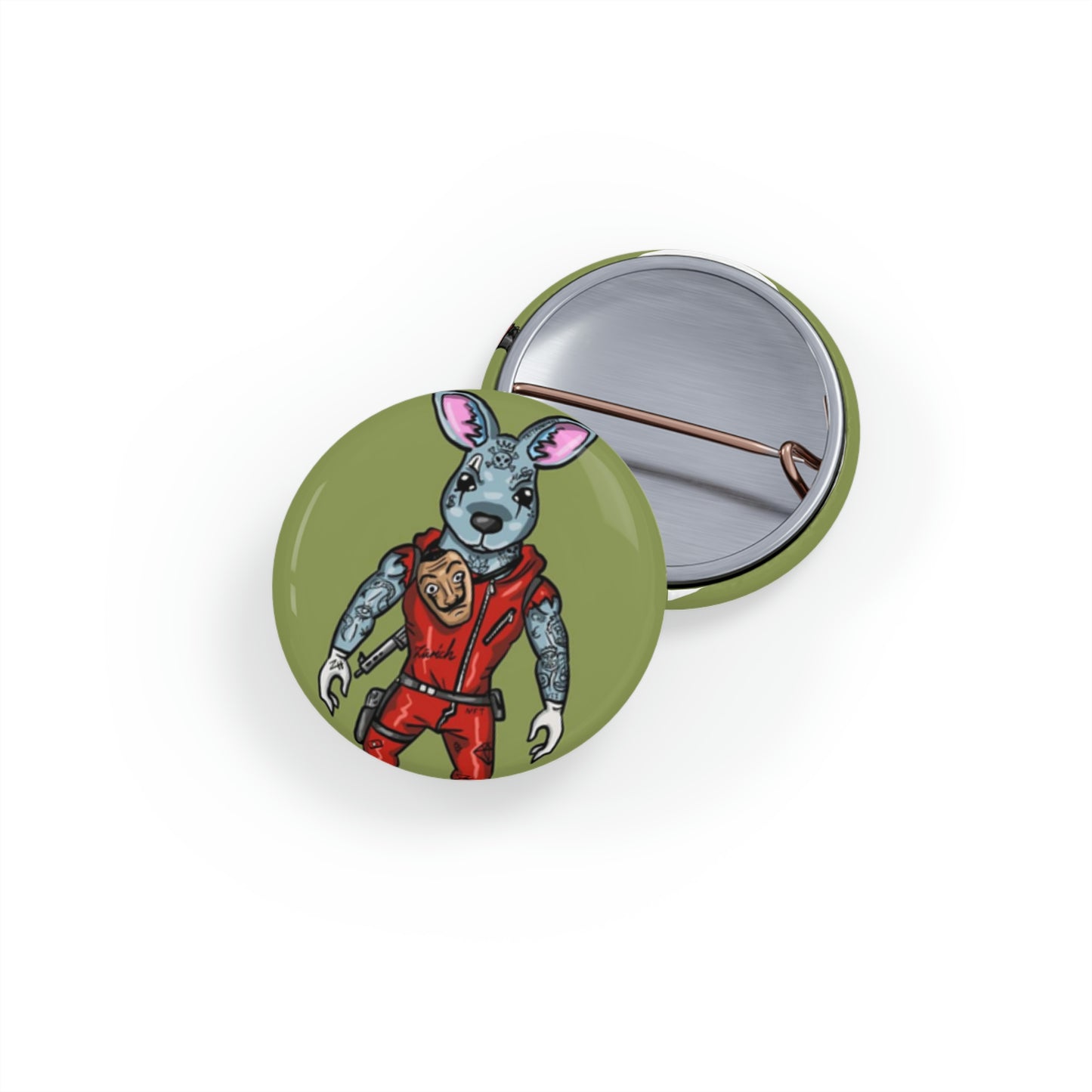 Tattoonimals / Money Hiest Cangaroo - Round Pins