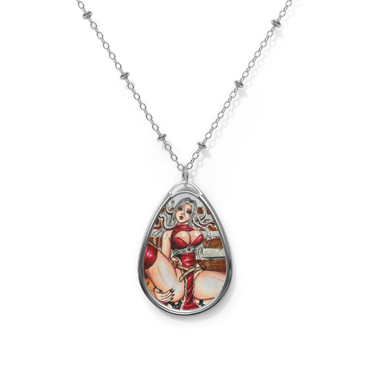 Medusa Red - Oval Necklace