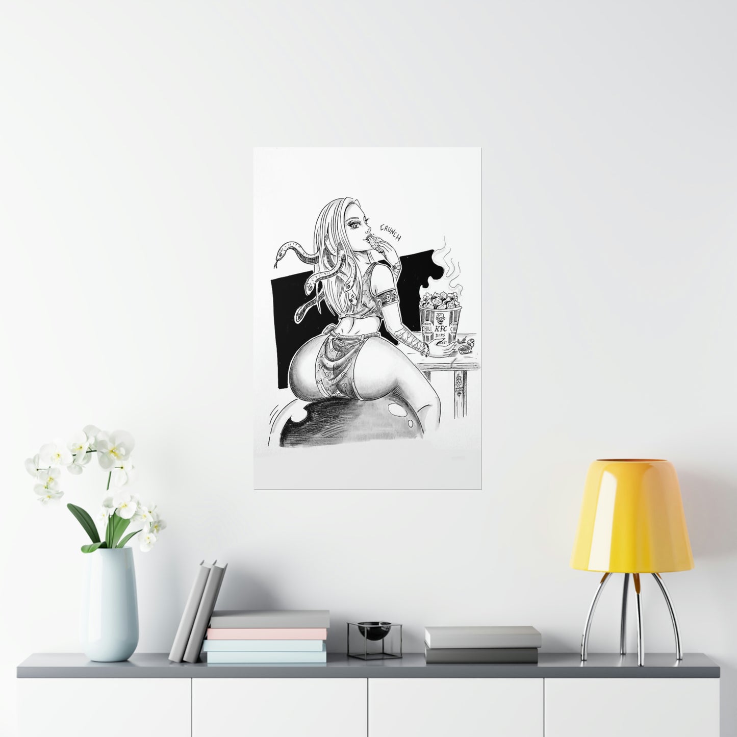 Medusa Crispy Chicken - Museum Quality Poster