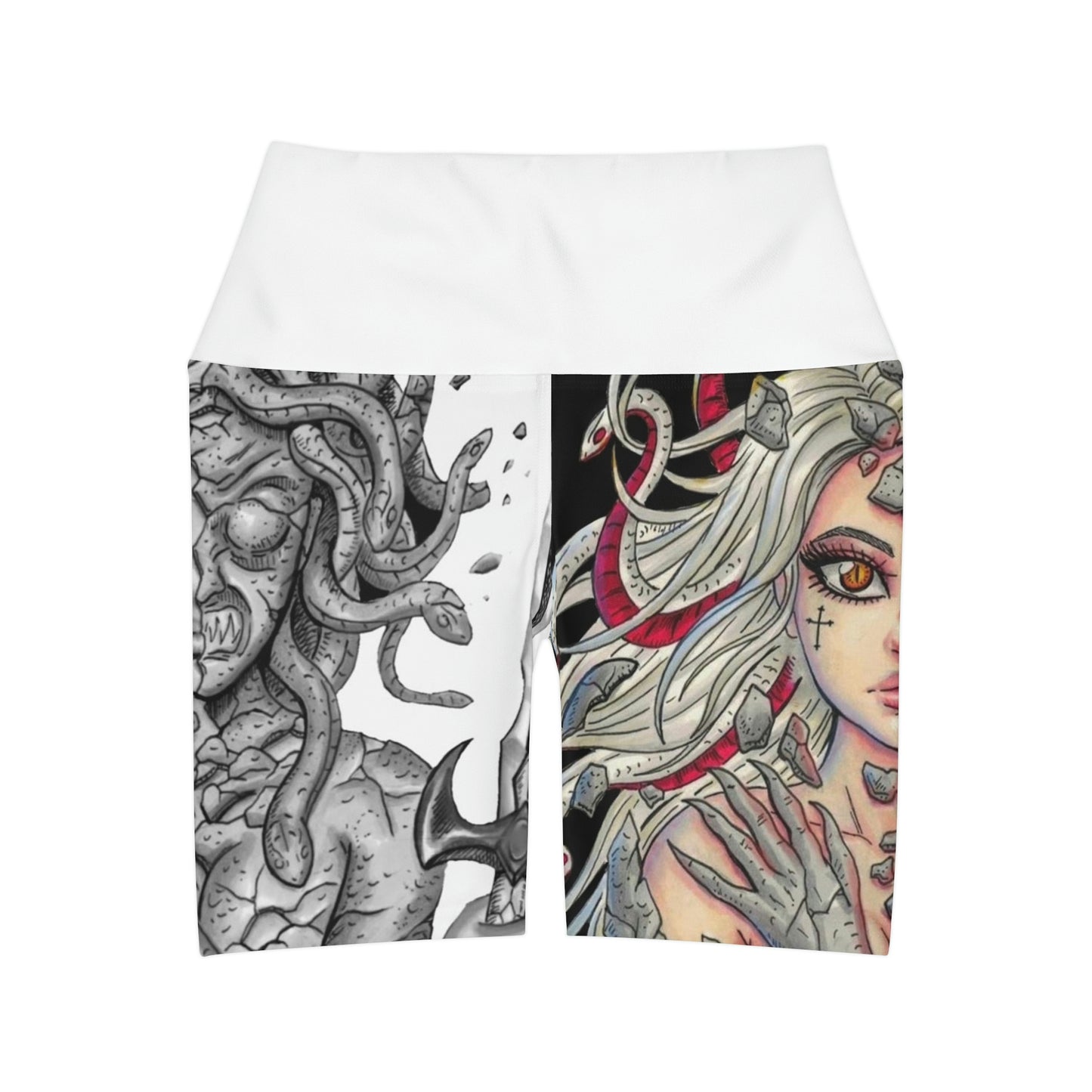 Medusa - High Waisted Yoga Shorts